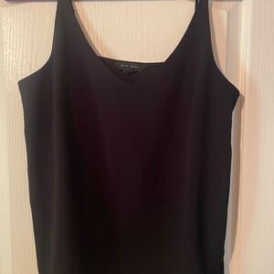 Banana Republic Black V-Neck Silk-Crepe Camisole